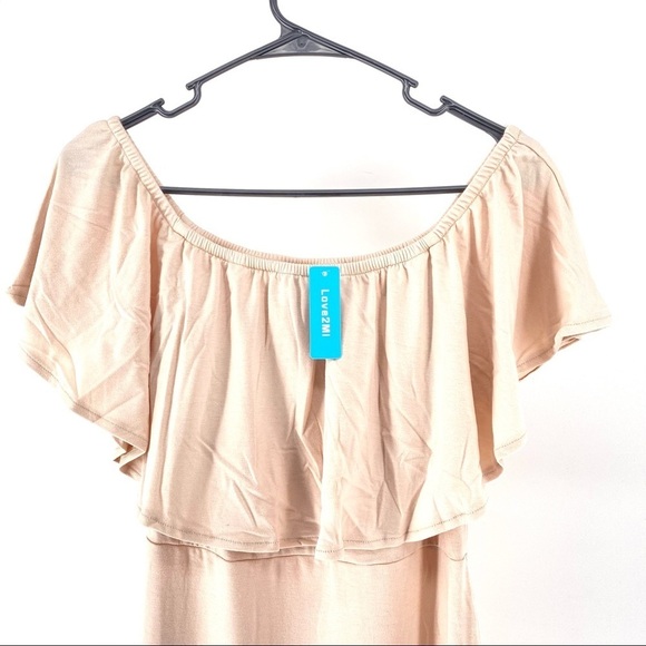 Love2Mi Women's Off Shoulder Maternity Gown Dress - Picture 6 of 8
